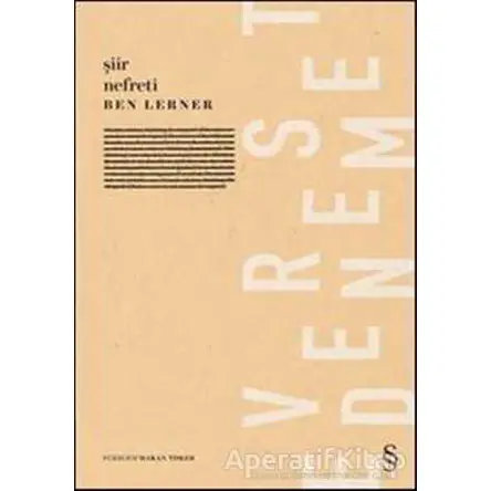 Şiir Nefreti - Ben Lerner - Everest Yayınları