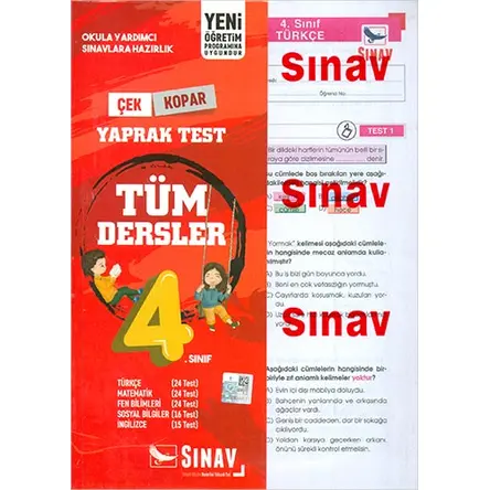 Sınav 4.Sınıf Tüm Dersler Yaprak Test