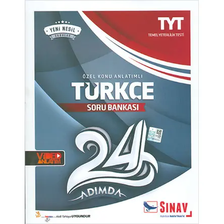 Sınav TYT 24 Adımda Türkçe Özet Konu Anlatımlı Soru Bankası