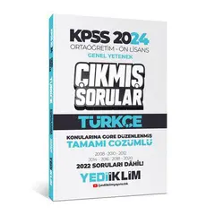 Yediiklim KPSS 2024 Ortaöğretim-Önlisans Türkçe Konularına Göre Çıkmış Sorular