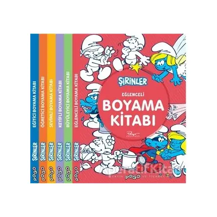 Şirinler Boyama Kitapları Seti (6 Kitap Takım) - Kolektif - Pogo Çocuk