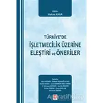 Türkiyede İşletmecilik Üzerine Eleştiri ve Öneriler