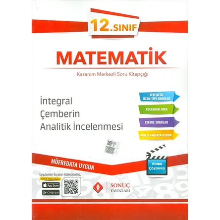 Sonuç 12.Sınıf Matematik İntegral, Çemberin Analitik İncelenmesi