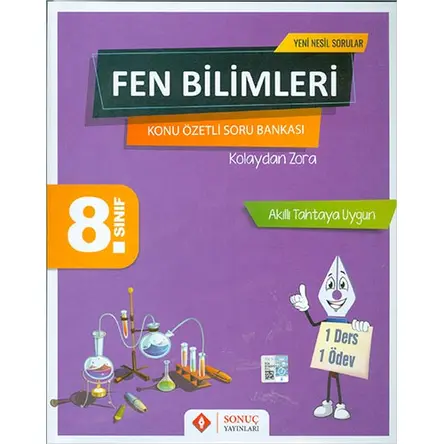 Sonuç 8.Sınıf Fen Bilimleri Kazanım Merkezli Soru Bankası