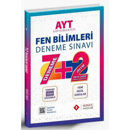 Sonuç AYT Fen Bilimleri 7+2 Deneme Video Çözümlü