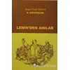 Lenin’den Anılar - Nadezhda Krupskaya - Sosyal İnsan Yayınları