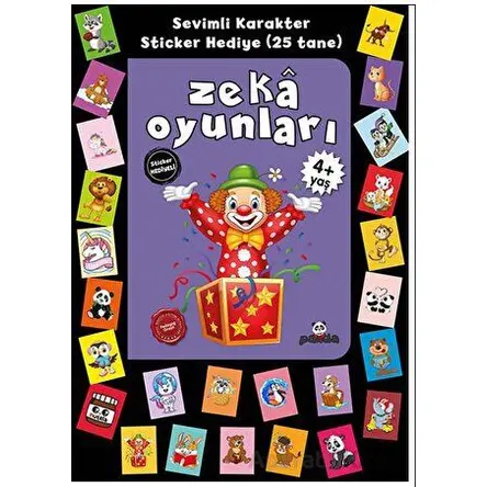 Stickerlı 4+ Yaş Zekâ Oyunları - Pedagog Afife Çoruk - Beyaz Panda Yayınları