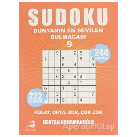 Sudoku - Dünyanın En Sevilen Bulmacası 9 - Bertan Kodamanoğlu - Olimpos Yayınları