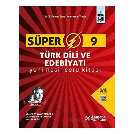 Süper 9 Türk Dili ve Edebiyatı Yeni Nesil Soru Kitabı - Nuh Kabakcı - Armada Yayınları