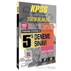 2024 KPSS Dev Kadro - Eğitim Bilimleri 5 Deneme - Kolektif - Tasarı Yayıncılık