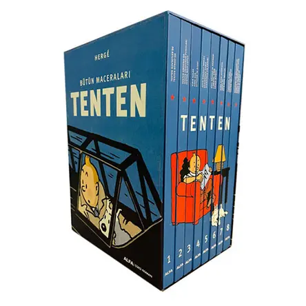 Tenten Serisi Seti Ciltli 8 Kitap Takım - Herge - Alfa Yayınları