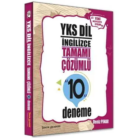 Tercih Akademi YKS DİL İngilizce Tamamı Çözümlü 10 Deneme