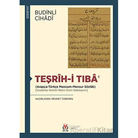 Teşrih-i Tıba - Budinli Cihadi - DBY Yayınları