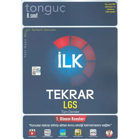 Tonguç 8.Sınıf İlk Tekrar LGS Tüm Dersler 1.Dönem Konuları