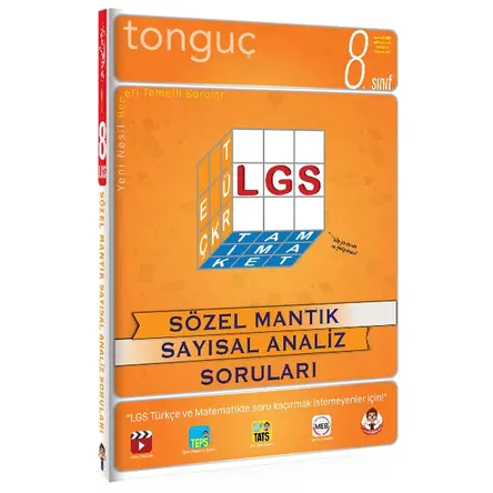 Tonguç 8.Sınıf LGS Sözel Mantık Sayısal Analiz Soruları