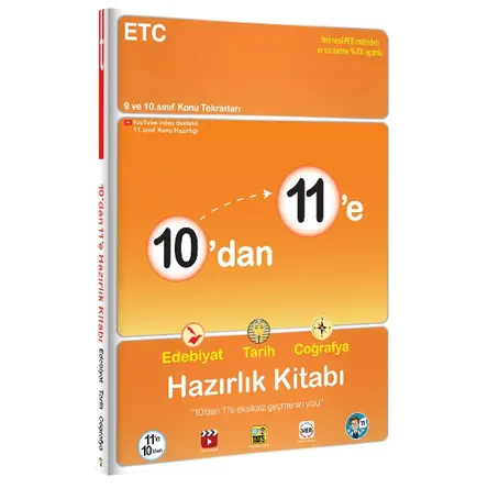 Tonguç Akademi 10’dan 11’e Edebiyat Tarih Coğrafya Hazırlık Kitabı