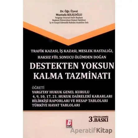 Trafik Kazası, İş Kazası, Meslek Hastalığı, Haksız Fiil Sonucu Ölümden Doğan Destekten Yoksun Kalma