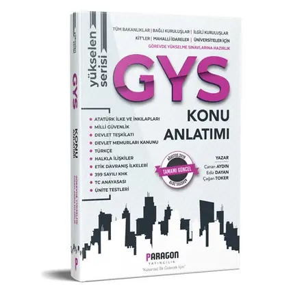 Tüm Kurumlar İçin GYS Konu Anlatım Kitabı Paragon Yayıncılık