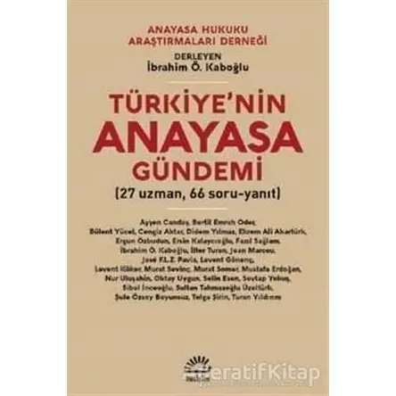 Türkiyenin Anayasa Gündemi - İbrahim Ö. Kaboğlu - İletişim Yayınevi