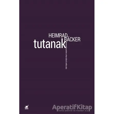 Tutanak - Heimrad Backer - Ayrıntı Yayınları