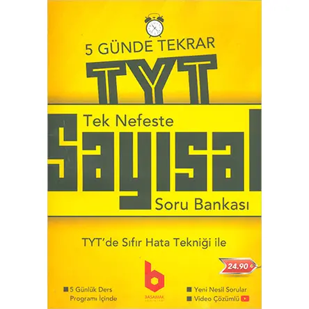 Tek Nefeste TYT Tekrar Sayısal Soru Bankası - Kolektif - Basamak Yayınları