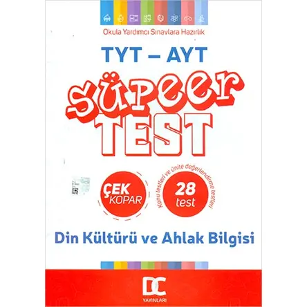 TYT AYT Din Kültürü ve Ahlak Bilgisi Süper Test Çek Kopar Doğru Cevap Yayınları