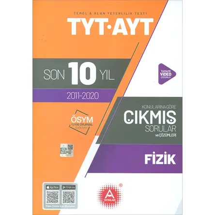 TYT AYT Fizik Son 10 Yıl Konularına Göre Çözümlü Çıkmış Sorular A Yayınları