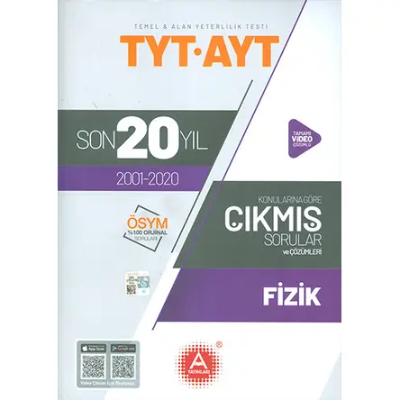 TYT-AYT Fizik Son 20 Yıl Çıkmış Soru ve Çözümleri A Yayınları