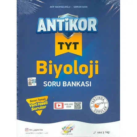 TYT Biyoloji Antikor Soru Bankası FDD Yayınları