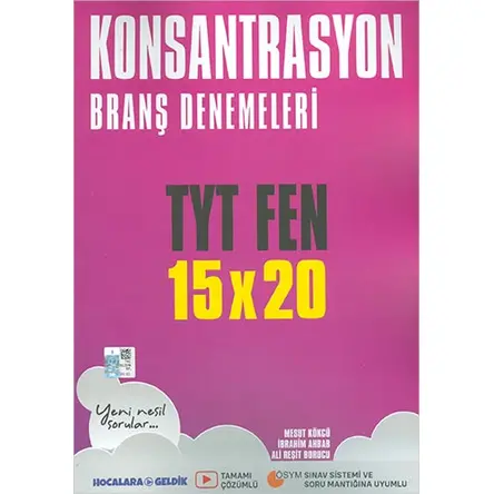 TYT Fen 15x20 Konsantrasyon Branş Denemeleri Hocalara Geldik