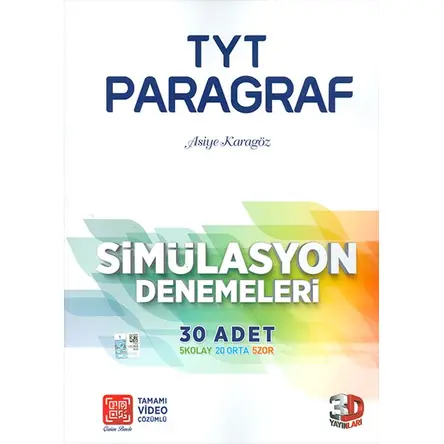 TYT Paragraf Simülasyon Denemeleri 3D Yayınları 9786051949796