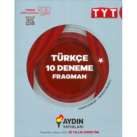 TYT Türkçe Fragman 10 Deneme Aydın Yayınları