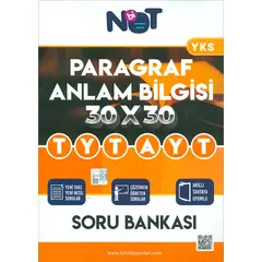 TYT AYT Paragraf Anlam Bilgisi 30 x 30 Soru Bankası BiNot Yayınları