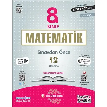 Üçgen Akademi 8.Sınıf Matematik Sınavdan Önce 12 Deneme