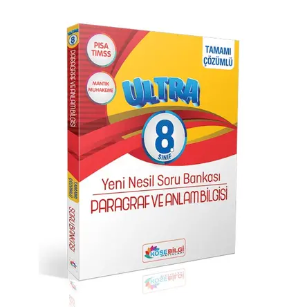 Ultra 8.Sınıf Paragraf ve Anlam Bilgisi Yeni Nesil Soru Bankası Köşebilgi Yayınları