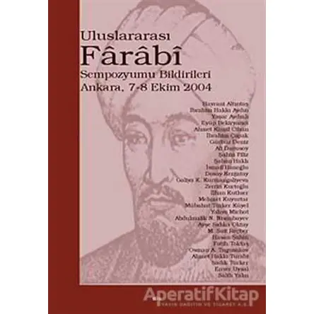 Uluslararası Farabi Sempozyumu Bildirileri - Kolektif - Elis Yayınları