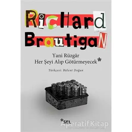 Yani Rüzgar Her Şeyi Alıp Götürmeyecek - Richard Brautigan - Sel Yayıncılık