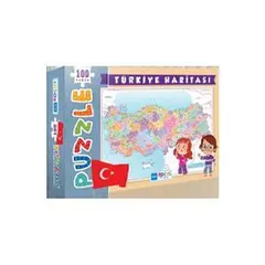 Türkiye Haritası Kutulu 100 Parça Puzzle Blue Focus Games