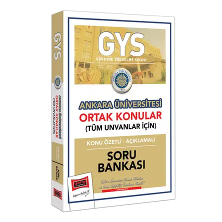 Yargı GYS Ankara Üniversitesi Ortak Konular Konu Özetli - Açıklamalı Soru Bankası