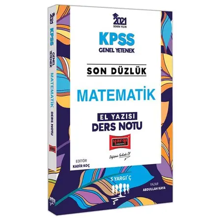 Yargı 2021 KPSS Son Düzlük Matematik El Yazısı Ders Notu