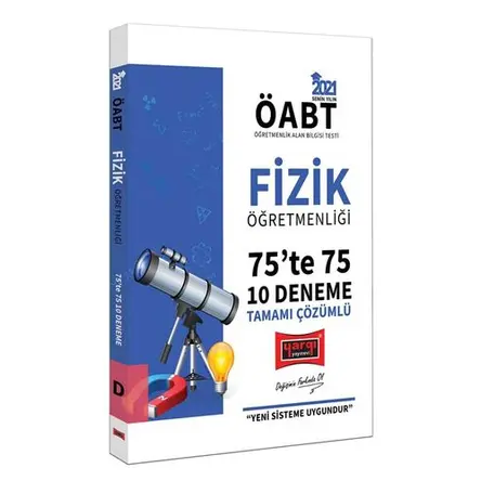 Yargı 2021 ÖABT Fizik Öğretmenliği 75te 75 Çözümlü 10 Deneme Sınavı