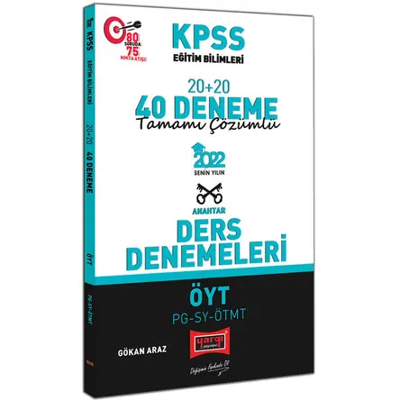 Yargı 2022 KPSS Eğitim Bilimleri ÖYT PG SY ÖTMT Tamamı Çözümlü 20+20 40 Deneme