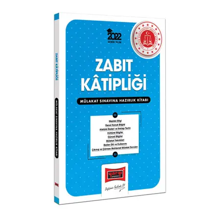 Yargı 2022 Zabıt Kâtipliği Mülakat Sınavına Hazırlık Kitabı