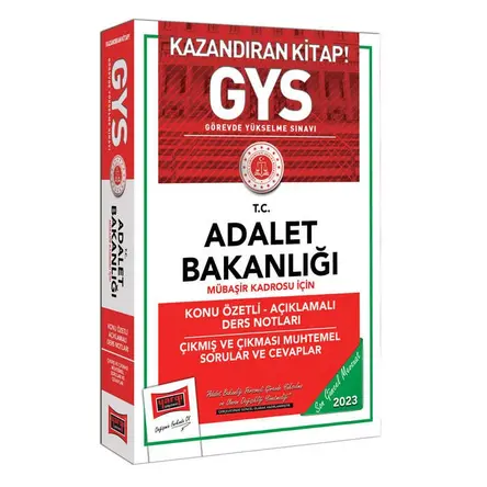 Yargı 2023 Adalet Bakanlığı Mübaşir Kadrosu İçin Konu Özetli Ders Notları Çıkmış Sorular ve Cevaplar