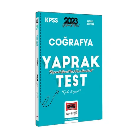 Yargı 2023 KPSS Coğrafya Çek Kopart Yaprak Test