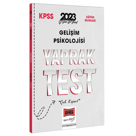 Yargı 2023 KPSS Eğitim Bilimleri Gelişim Psikolojisi Yaprak Test