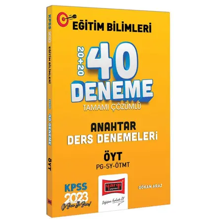 Yargı 2023 KPSS Eğitim Bilimleri ÖYT ve P.Geliştirme - Sınıf Yön - M.Geliştirme Anahtar 40 Deneme