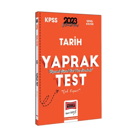 Yargı 2023 KPSS Tarih Çek Kopart Yaprak Test