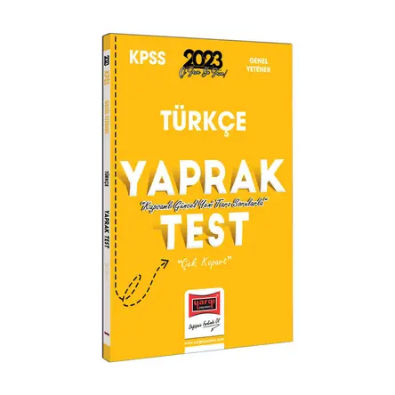 Yargı 2023 KPSS Türkçe Çek Kopart Yaprak Test