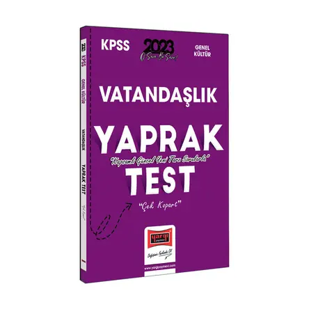 Yargı 2023 KPSS Vatandaşlık Çek Kopart Yaprak Test